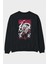 Monkey D. Luff-One Pıece 1 Anime Arka Baskılı Siyah Oversize Sweatshirt Erkek Kadın Bisiklet Yaka 1