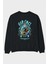 Eneru Anime Arka Baskılı Siyah Oversize Sweatshirt Erkek Kadın Bisiklet Yaka 1
