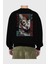 Denji Chainsaw Man Anime Arka Baskılı Siyah Oversize Sweatshirt Erkek Kadın Bisiklet Yaka 2