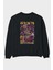 Monkey D. Luffy (2) Anime Arka Baskılı Siyah Oversize Sweatshirt Erkek Kadın Bisiklet Yaka 1
