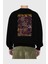 Monkey D. Luffy (2) Anime Arka Baskılı Siyah Oversize Sweatshirt Erkek Kadın Bisiklet Yaka 2