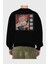 Sukuna Ryoumen 4 Anime Arka Baskılı Siyah Oversize Sweatshirt Erkek Kadın Bisiklet Yaka 2