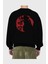Dragon Ball Anime Arka Baskılı Siyah Oversize Sweatshirt Erkek Kadın Bisiklet Yaka 2