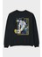 Roronoa Zoro Anime Arka Baskılı Siyah Oversize Sweatshirt Erkek Kadın Bisiklet Yaka 1