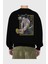 Roronoa Zoro Anime Arka Baskılı Siyah Oversize Sweatshirt Erkek Kadın Bisiklet Yaka 2