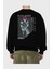 Hisoka Morow 2 2 Anime Arka Baskılı Siyah Oversize Sweatshirt Erkek Kadın Bisiklet Yaka 2