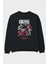 One Piece Snakeman Anime Arka Baskılı Siyah Oversize Sweatshirt Erkek Kadın Bisiklet Yaka 1