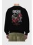 One Piece Snakeman Anime Arka Baskılı Siyah Oversize Sweatshirt Erkek Kadın Bisiklet Yaka 2