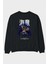 Kaido Anime Arka Baskılı Siyah Oversize Sweatshirt Erkek Kadın Bisiklet Yaka 1