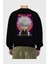 Killua Zoldyck 12 1 Anime Arka Baskılı Siyah Oversize Sweatshirt Erkek Kadın Bisiklet Yaka 2