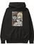 Waifu Pushup Anime Ön Baskılı Siyah Hoodie Oversize Kapüşonlu Sweatshirt Erkek Kadın 1