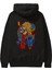 Dragon Ball Z Anime Arka Baskılı Siyah Oversize Kapüşonlu Sweatshirt Erkek Kadın 1