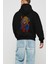 Dragon Ball Z Anime Arka Baskılı Siyah Oversize Kapüşonlu Sweatshirt Erkek Kadın 2