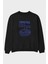 Daegu Ön Baskılı Siyah Oversize Sweatshirt Erkek Kadın Bisiklet Yaka 1