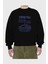Daegu Ön Baskılı Siyah Oversize Sweatshirt Erkek Kadın Bisiklet Yaka 2