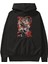 Demon Slayer Slayers Anime Ön Baskılı Siyah Hoodie Oversize Kapüşonlu Sweatshirt Erkek Kadın 1