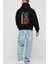 Goku 1 Anime Arka Baskılı Siyah Oversize Kapüşonlu Sweatshirt Erkek Kadın 2