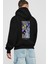 Smoker Anime Arka Baskılı Siyah Oversize Kapüşonlu Sweatshirt Erkek Kadın 1