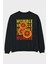 Humble 2 Arka Baskılı Siyah Oversize Sweatshirt Erkek Kadın Bisiklet Yaka 1