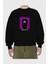 Haters Brooklyn Street Club Ön Baskılı Siyah Oversize Sweatshirt Erkek Kadın Bisiklet Yaka 2