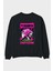 Freedom Street Culture Arka Baskılı Siyah Oversize Sweatshirt Erkek Kadın Bisiklet Yaka 1