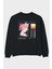 Hipster Japanese Style 2 Arka Baskılı Siyah Oversize Sweatshirt Erkek Kadın Bisiklet Yaka 1