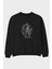 Batman Ön Baskılı Siyah Oversize Sweatshirt Erkek Kadın Bisiklet Yaka 1