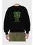 Soul King Brook Anime Ön Baskılı Siyah Oversize Sweatshirt Erkek Kadın Bisiklet Yaka 2