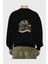Sherlock Holmes Arka Baskılı Siyah Oversize Sweatshirt Erkek Kadın Bisiklet Yaka 2