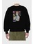 Kento Nanami Anime Ön Baskılı Siyah Oversize Sweatshirt Erkek Kadın Bisiklet Yaka 2