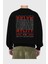 Brooklyn New York City Arka Baskılı Siyah Oversize Sweatshirt Erkek Kadın Bisiklet Yaka 2