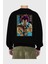 Dragonball Vegetahakaishin Anime Arka Baskılı Siyah Oversize Sweatshirt Erkek Kadın Bisiklet Yaka 2