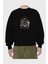 Bear King 2 Ön Baskılı Siyah Oversize Sweatshirt Erkek Kadın Bisiklet Yaka 2