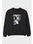 Gintoki Sakata Gıntama 3 Anime Ön Baskılı Siyah Oversize Sweatshirt Erkek Kadın Bisiklet Yaka 1