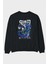 Tanjıro Kamado 2 Anime Arka Baskılı Siyah Oversize Sweatshirt Erkek Kadın Bisiklet Yaka 1