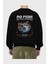 No Fear Yazılı Arka Baskılı Siyah Oversize Sweatshirt Erkek Kadın Bisiklet Yaka 2