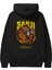 Vinsmoke Sanji Anime Arka Baskılı Siyah Oversize Kapüşonlu Sweatshirt Erkek Kadın 1