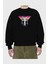 Good Vibes Ön Baskılı Siyah Oversize Sweatshirt Erkek Kadın Bisiklet Yaka 2