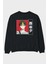 Yuu Nishinoya 1 Anime Arka Baskılı Siyah Oversize Sweatshirt Erkek Kadın Bisiklet Yaka 1
