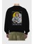 John Lennon Astronot Arka Baskılı Siyah Oversize Sweatshirt Erkek Kadın Bisiklet Yaka 2