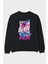 Denjı And Makıma Anime Arka Baskılı Siyah Oversize Sweatshirt Erkek Kadın Bisiklet Yaka 1