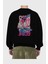 Denjı And Makıma Anime Arka Baskılı Siyah Oversize Sweatshirt Erkek Kadın Bisiklet Yaka 2
