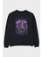 Naruto Anime Arka Baskılı Siyah Oversize Sweatshirt Erkek Kadın Bisiklet Yaka 1