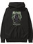 Monkey D. Dragon Anime Ön Baskılı Siyah Hoodie Oversize Kapüşonlu Sweatshirt Erkek Kadın 1