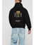 Teddy Bear Portland Arka Baskılı Siyah Oversize Kapüşonlu Sweatshirt Erkek Kadın 1