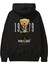 Teddy Bear Portland Arka Baskılı Siyah Oversize Kapüşonlu Sweatshirt Erkek Kadın 2