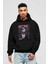 Akeno Himejima 4 Anime Ön Baskılı Siyah Hoodie Oversize Kapüşonlu Sweatshirt Erkek Kadın 1
