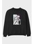Marin Kitagawa 1 Anime Ön Baskılı Siyah Oversize Sweatshirt Erkek Kadın Bisiklet Yaka 1