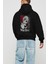 Kaneki Ken Tokyo Ghoul Anime Arka Baskılı Siyah Oversize Kapüşonlu Sweatshirt Erkek Kadın 2