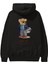 Teddy Bear Move On Arka Baskılı Siyah Oversize Kapüşonlu Sweatshirt Erkek Kadın 1